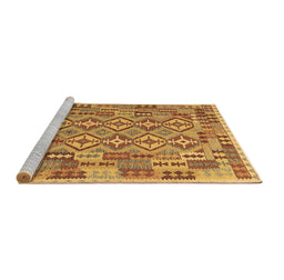 Sideview of Machine Washable Southwestern Brown Country Rug, wshcon1664brn
