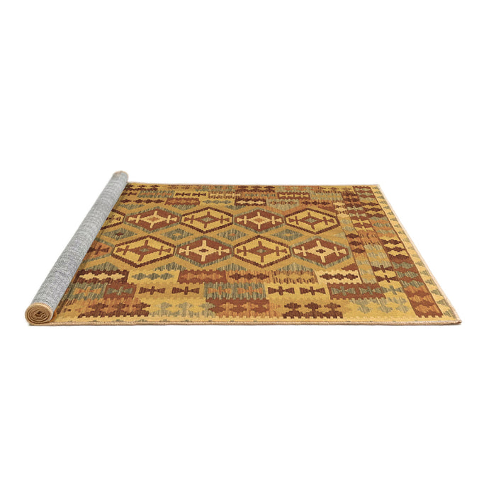 Sideview of Machine Washable Southwestern Brown Country Rug, wshcon1664brn