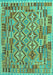 Southwestern Turquoise Country Rug, con1664turq