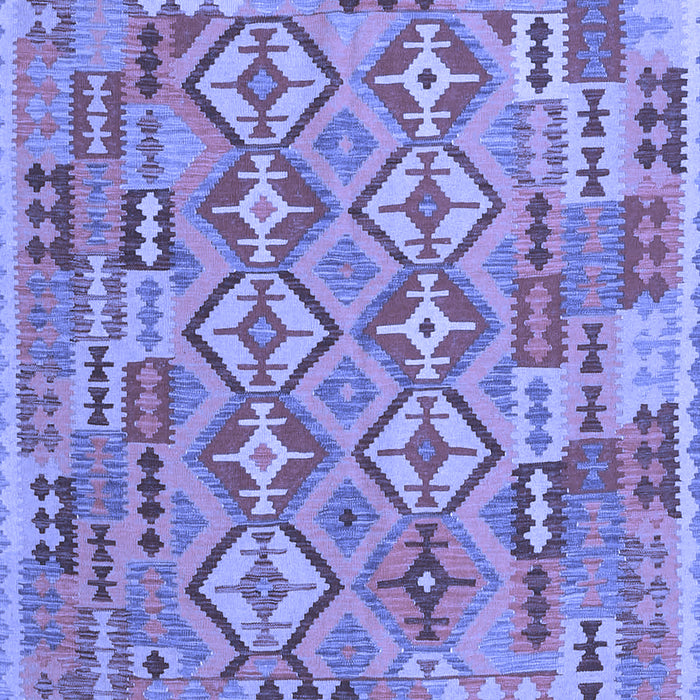 Machine Washable Southwestern Blue Country Rug, wshcon1664blu