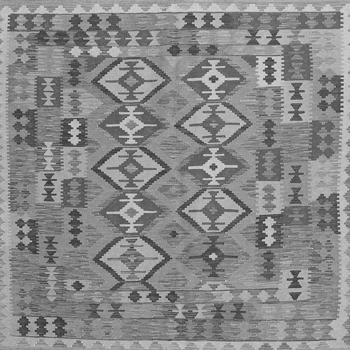 Round Machine Washable Southwestern Gray Country Rug, wshcon1664gry