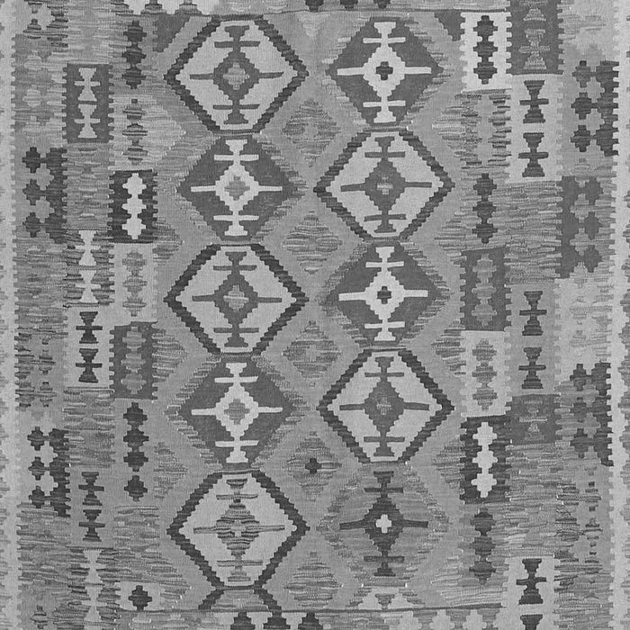 Serging Thickness of Machine Washable Southwestern Gray Country Rug, wshcon1664gry