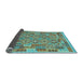 Sideview of Southwestern Light Blue Country Rug, con1664lblu