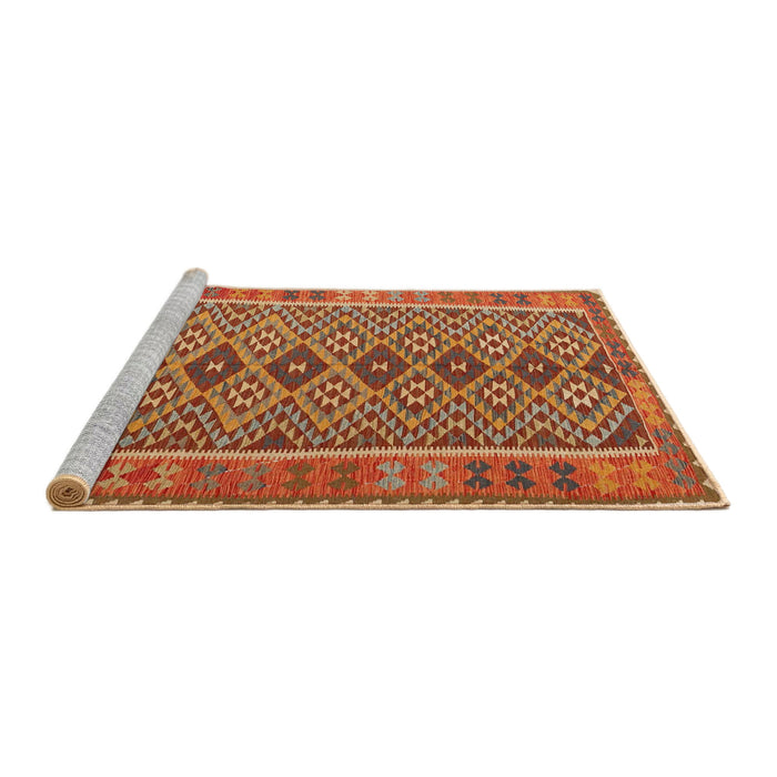 Serging Thickness of Machine Washable Contemporary Red Rug, wshcon1665