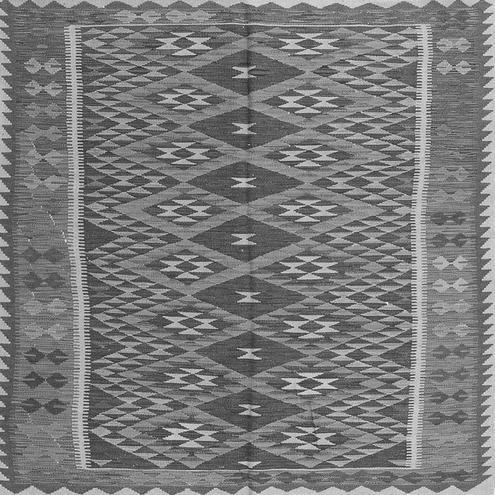 Round Machine Washable Oriental Gray Traditional Rug, wshcon1665gry