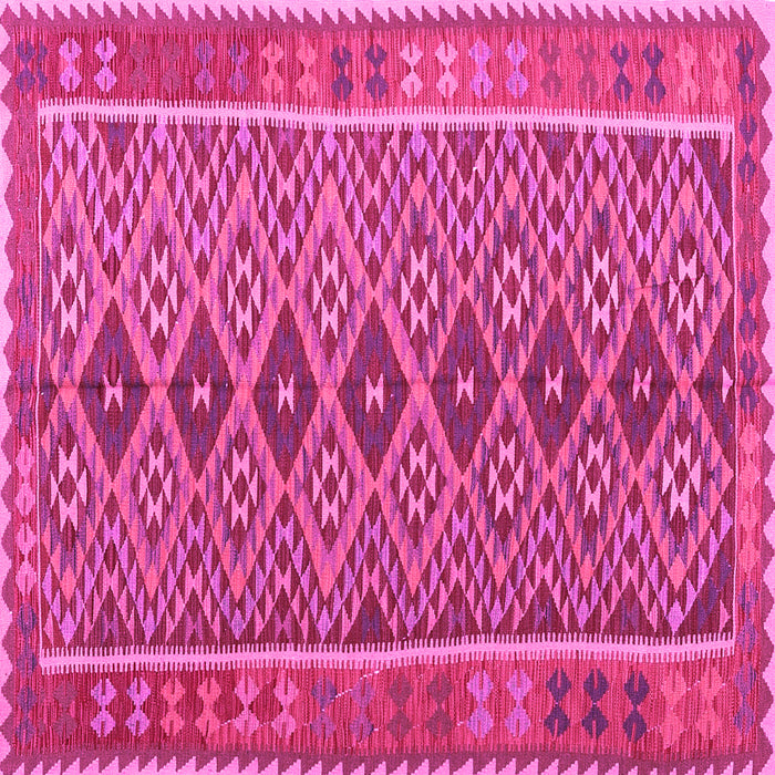 Square Oriental Pink Traditional Rug, con1665pnk