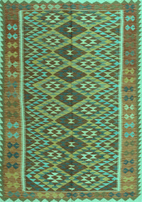 Oriental Turquoise Traditional Rug, con1665turq