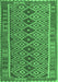 Machine Washable Oriental Emerald Green Traditional Area Rugs, wshcon1665emgrn