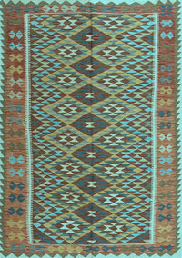 Oriental Light Blue Traditional Rug, con1665lblu