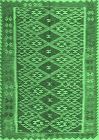 Oriental Emerald Green Traditional Rug, con1665emgrn