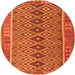 Square Oriental Orange Traditional Rug, con1665org