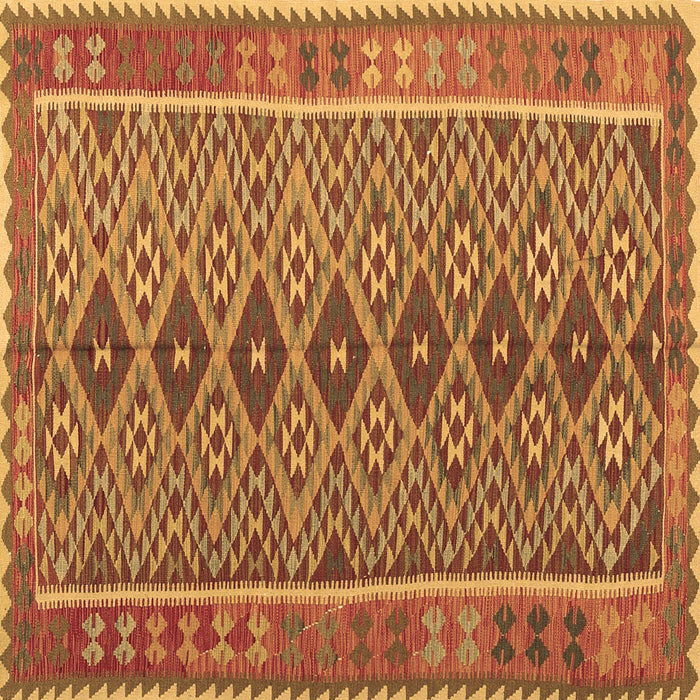 Square Machine Washable Oriental Brown Traditional Rug, wshcon1665brn