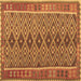 Square Machine Washable Oriental Brown Traditional Rug, wshcon1665brn