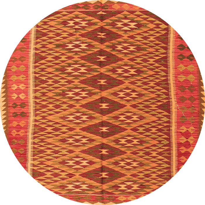 Machine Washable Oriental Orange Traditional Area Rugs, wshcon1665org