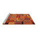 Serging Thickness of Machine Washable Contemporary Orange Rug, wshcon1666