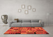 Machine Washable Patchwork Orange Transitional Area Rugs in a Living Room, wshcon1666org