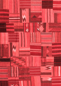 Patchwork Red Transitional Rug, con1666red