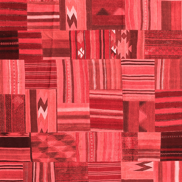 Patchwork Red Transitional Area Rugs