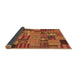 Sideview of Patchwork Brown Transitional Rug, con1666brn