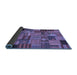 Sideview of Patchwork Blue Transitional Rug, con1666blu