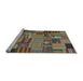 Sideview of Machine Washable Patchwork Light Blue Transitional Rug, wshcon1666lblu