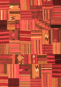 Patchwork Orange Transitional Rug, con1666org