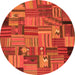 Machine Washable Patchwork Orange Transitional Area Rugs, wshcon1666org