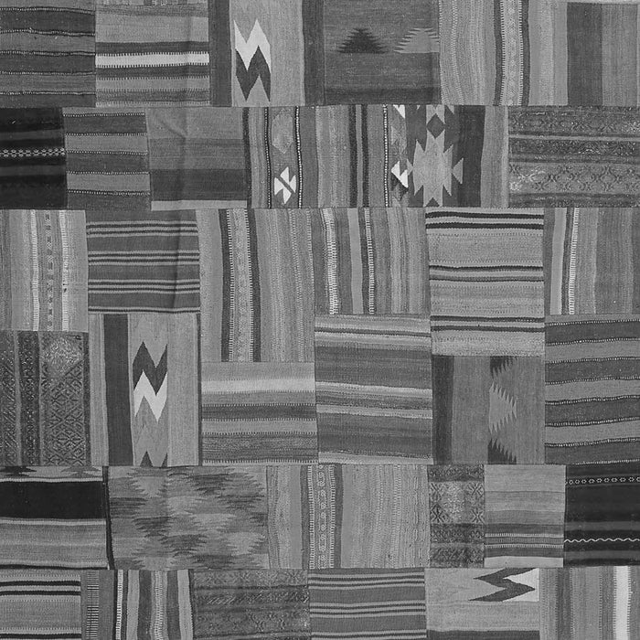 Patchwork Gray Transitional Rug, con1666gry