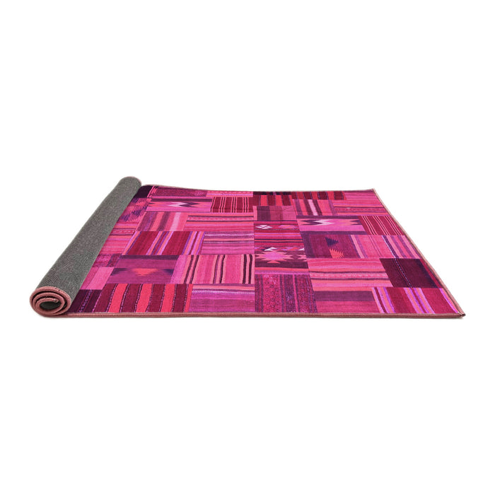 Sideview of Patchwork Pink Transitional Rug, con1666pnk