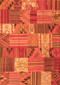 Patchwork Orange Transitional Rug, con1667org