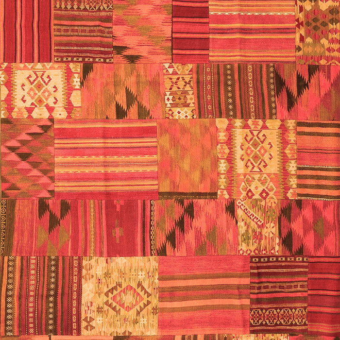 Patchwork Orange Transitional Rug, con1667org