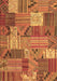 Patchwork Brown Transitional Rug, con1667brn