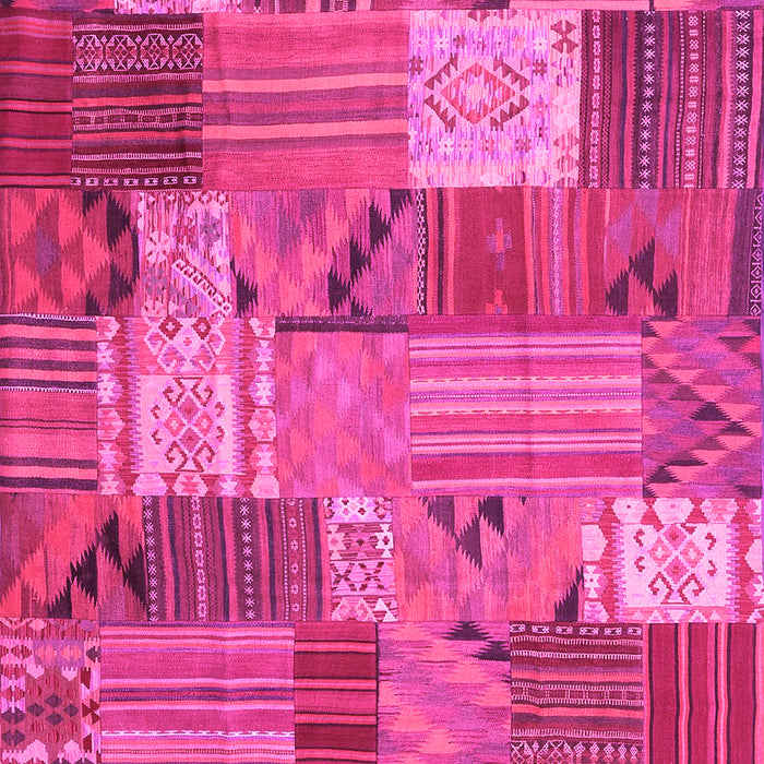 Patchwork Pink Transitional Rug, con1667pnk