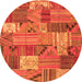 Square Patchwork Orange Transitional Rug, con1667org