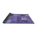 Sideview of Patchwork Blue Transitional Rug, con1667blu