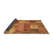 Sideview of Patchwork Brown Transitional Rug, con1667brn