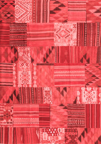 Patchwork Red Transitional Rug, con1667red