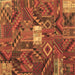 Square Patchwork Brown Transitional Rug, con1668brn