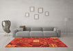 Machine Washable Patchwork Orange Transitional Area Rugs in a Living Room, wshcon1668org