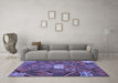 Machine Washable Patchwork Blue Transitional Rug in a Living Room, wshcon1668blu