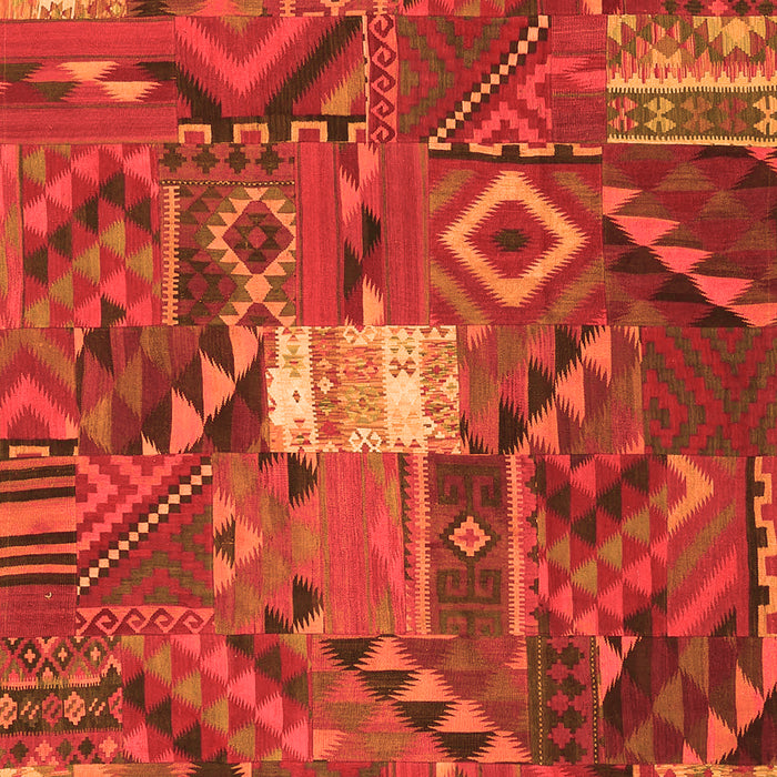 Serging Thickness of Machine Washable Patchwork Orange Transitional Area Rugs, wshcon1668org