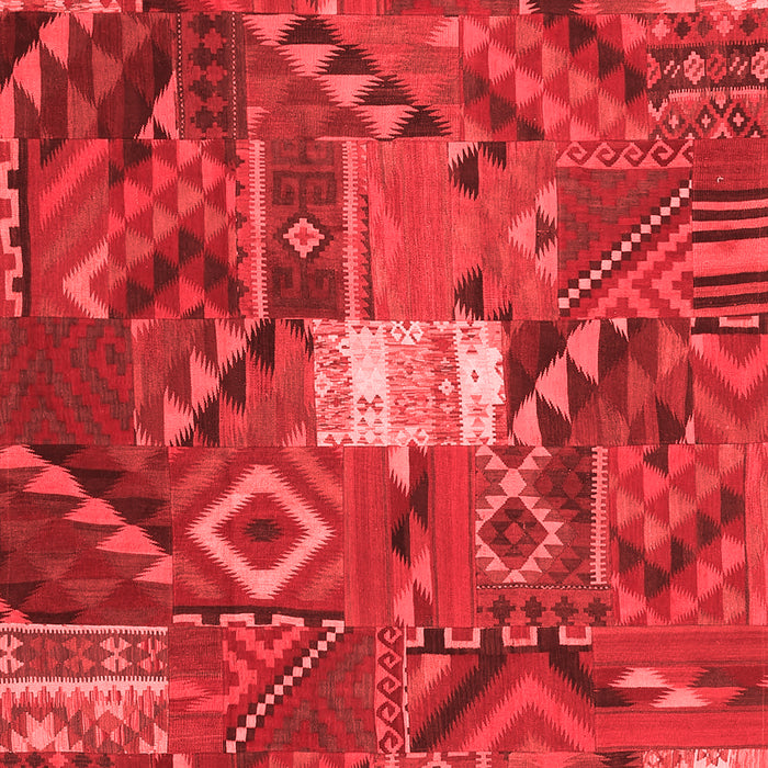 Patchwork Red Transitional Area Rugs