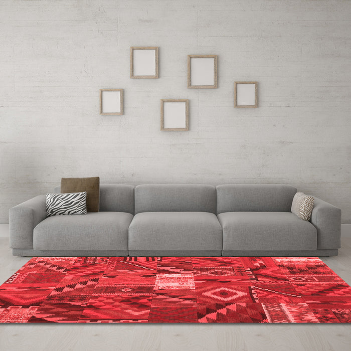Transitional Red Washable Rugs
