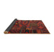 Thickness of Contemporary Chestnut Brown Patchwork Rug, con1669