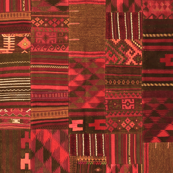 Patchwork Orange Transitional Rug, con1669org