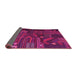 Sideview of Patchwork Pink Transitional Rug, con1669pnk