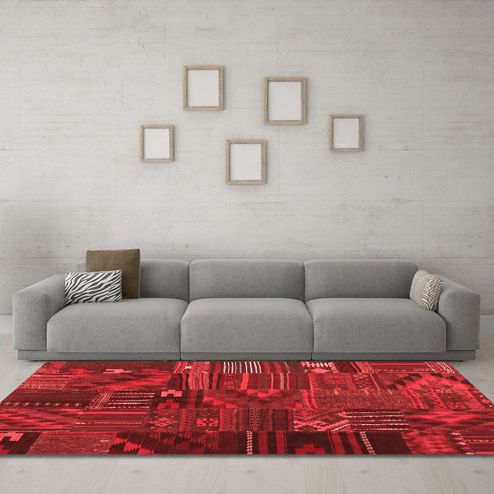 Transitional Red Washable Rugs