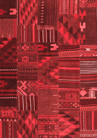 Patchwork Red Transitional Rug, con1669red