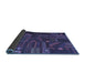 Sideview of Patchwork Blue Transitional Rug, con1669blu