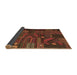 Sideview of Patchwork Brown Transitional Rug, con1669brn